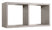 Etagère rectangulaire 2 compartiments muraux 70x30x23,7 cm en Morgana Maxi Chêne Gris Fibre de Bois Neuf