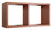 Etagère rectangulaire 2 compartiments muraux 70x30x23,7 cm en fibre de bois de cerisier Morgana Maxi