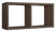 Etagère rectangulaire 2 compartiments muraux 70x30x23,7 cm en bois de fibre de noyer Morgana Maxi