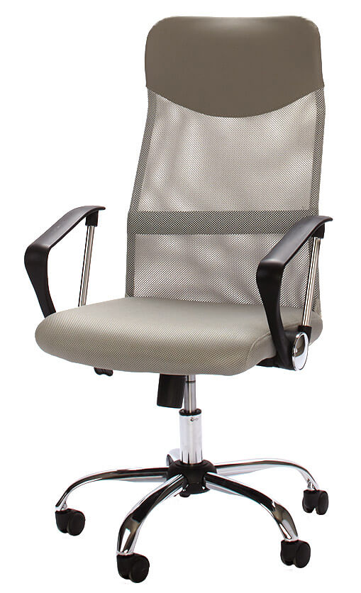 Chaise de bureau exécutif en tissu gris Motti Kody prezzo