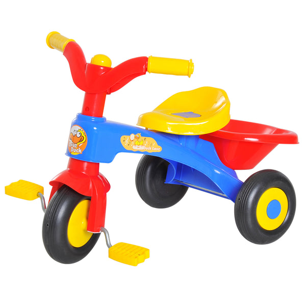 acquista Tricycle à pédales pour enfants avec panier de rangement coloré