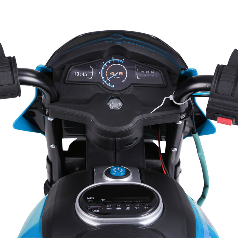 Moto Elettrica per Bambini 6V  Azzurra-4