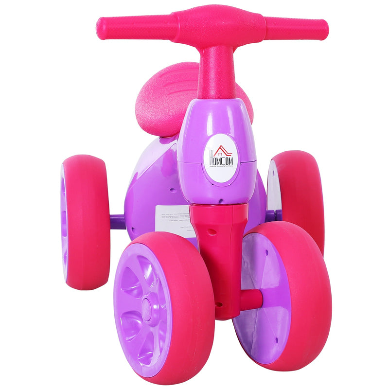 Triciclo per Bambini 4 Ruore  Primi Passi Viola e Fucsia-3