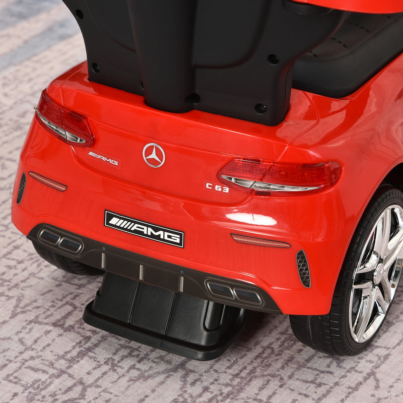 Auto Macchina Cavalcabile per Bambini con Maniglione Mercedes AMG Rossa-9