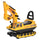 Pelle bulldozer autoportée pour enfants jaune et noir