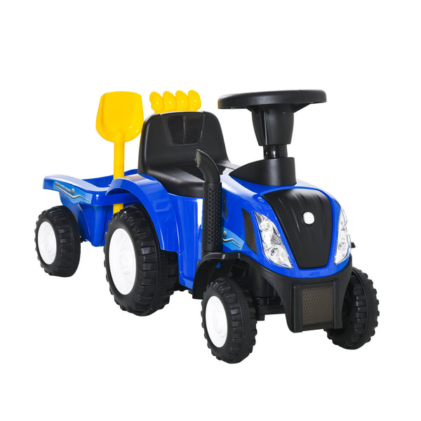 Tracteur autoporté avec remorque 91x29x44 cm pour enfants Bleu prezzo