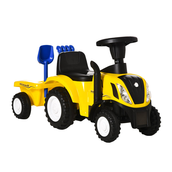 acquista Tracteur autoporté avec remorque 91x29x44 cm pour enfants Jaune