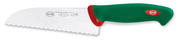 sconto Couteau à pizza dentelé Lame 16 cm Sanelli Premana Vert/Rouge Manche Antidérapant