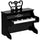 Mini Piano Jouet pour Enfants 25 Touches en ABS Noir