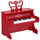 Mini Piano Jouet pour Enfants 25 Touches en ABS Rouge