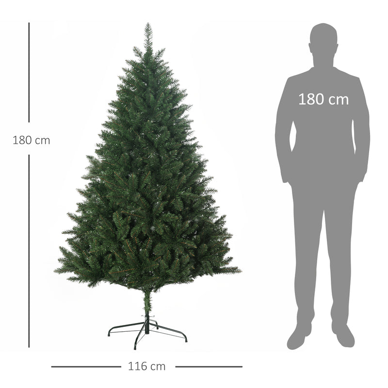 Albero di Natale Artificiale 180 cm 800 Rami Verde-3