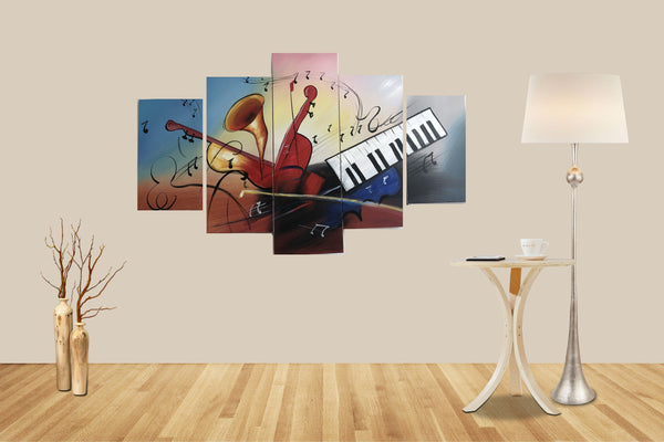 Peinture Abstraite Peinte À La Main Huiles Sur Toile 120 Cm Zaghi Art Abstrait Musique N62 online