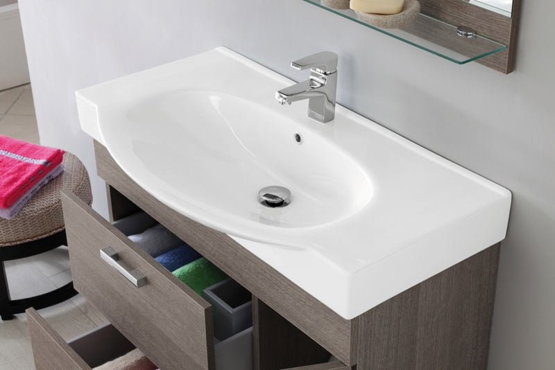 Mobile da Bagno Composizione Bagno 90Cm Rovere Scuro Issimo 90-3