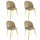 Lot de 4 Chaises 50x45x80 cm en Tissu Velours avec Pieds Dove Gold