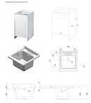 Mobile Lavatoio in Bilaminato 45x50x85 cm Serranda e Asse Forlani Laundry Shutter-2