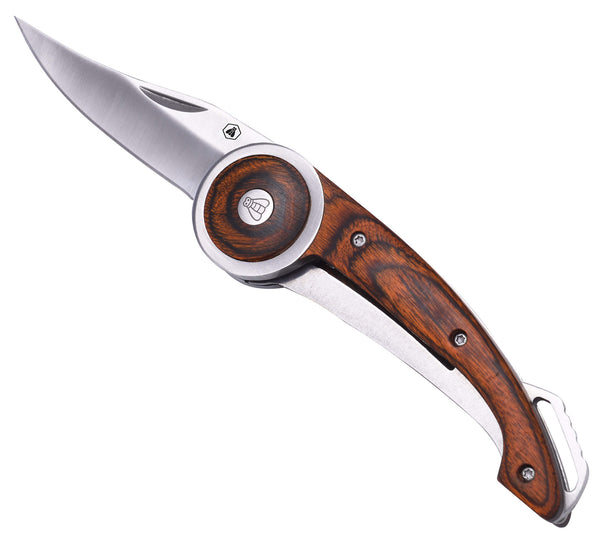 online Couteau pliant avec manche en bois brun foncé