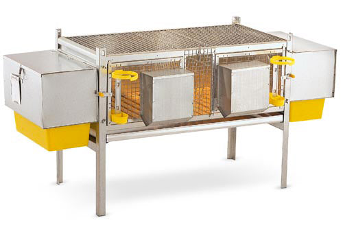 online Cage pour Lapins Clapier en Tôle 150x64x75 cm avec 2 Nids Rocila Toscana