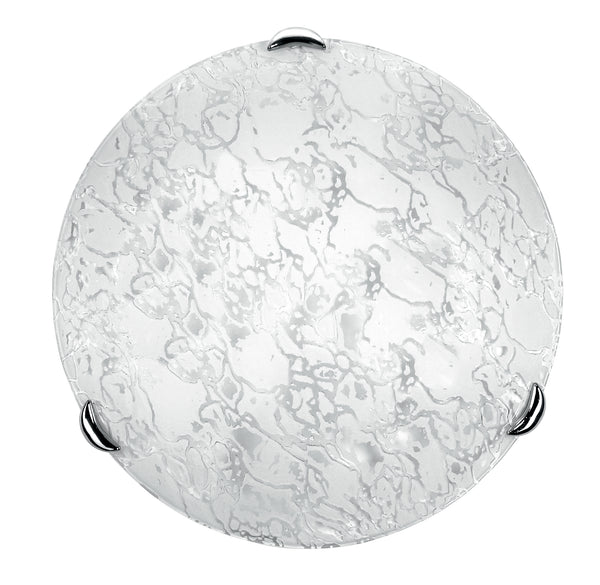 online Plafonnier rond en verre à décor de glace, lampe d'intérieur moderne E27