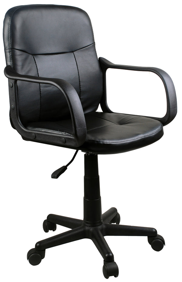 Chaise de bureau opérationnelle 55x56x98 cm en PVC noir sconto