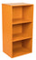 Bibliothèque modulable 3 étagères 40x29,5x80 cm en panneau d'aggloméré orange