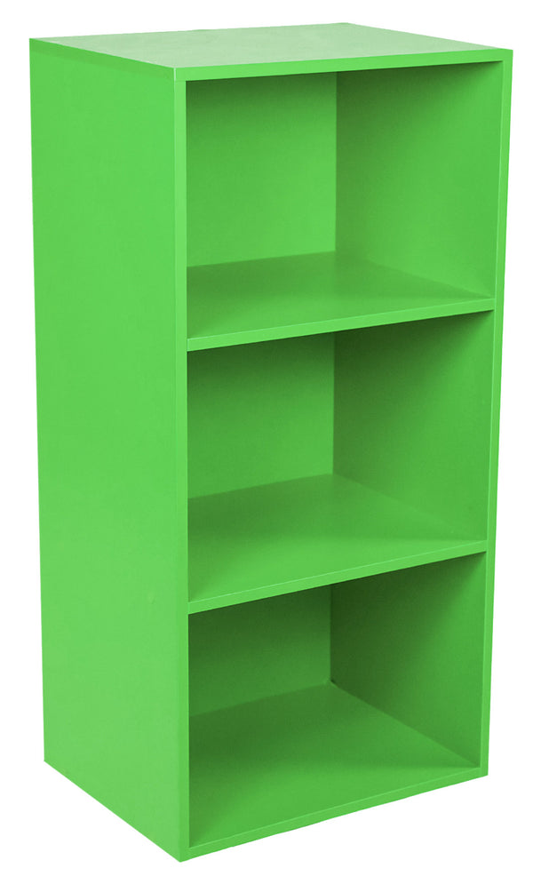 prezzo Bibliothèque modulable 3 étagères 40x29,5x80 cm en panneau d'aggloméré vert