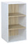 Bibliothèque Modulaire 40x29,5x80 cm en Aggloméré Blanc et Sonoma