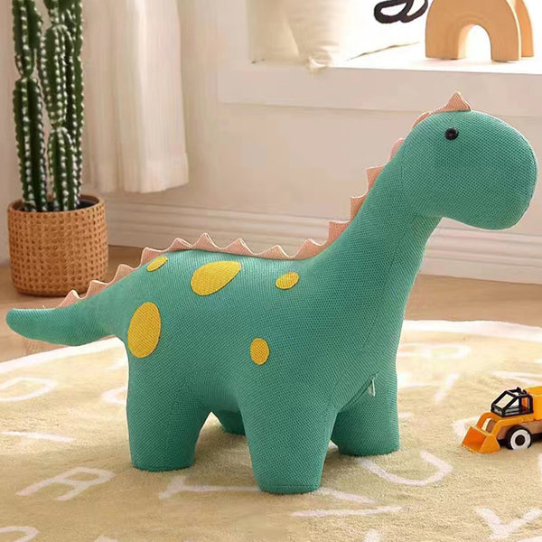 sconto Sedia Poltrona per Bambini a Forma di Dinosauro 90x30x50 cm con Seduta Morbida Verde Chiaro