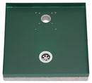 Base Portaciottolo per Fontane 40x40x8 cm in Metallo con Base in Cemento Belfer 42/BSE/10 Verde-2