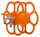 Belfer 42/FR Support de tuyau mural en métal orange avec robinet double sortie