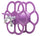 Belfer 42/FR Support de tuyau mural en métal violet avec robinet double sortie