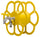 Belfer 42/FR Support de tuyau mural en métal jaune avec robinet double sortie