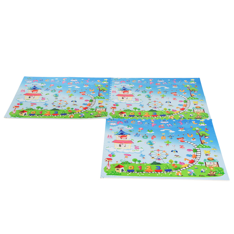 Tappeto Puzzle per Bambini Disegno Fantasia 12 Tessere 61.5x61.5 cm -4