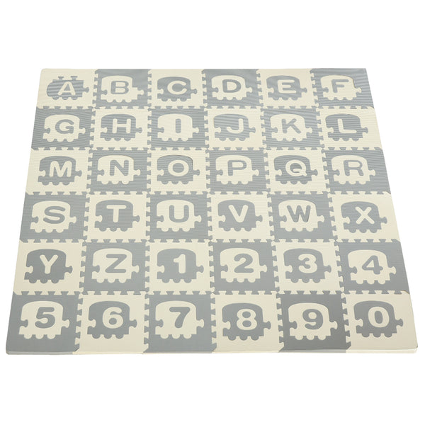 sconto Tapis Puzzle pour Enfants 182,5x182,5 cm en EVA Gris Blanc
