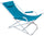 Chaise Longue Pliante 98x61x72 cm en Acier et Tissu Oxford 600D Turquoise