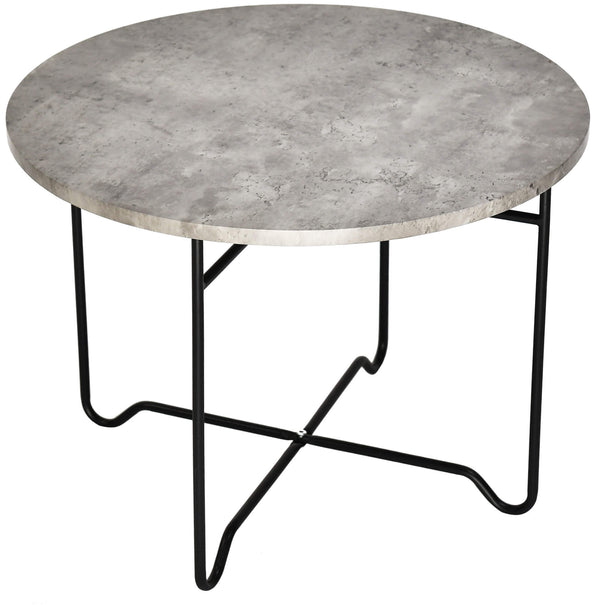 Table Basse Ø55x40 cm Motti Emma Effet Marbre Noir et Ciment acquista