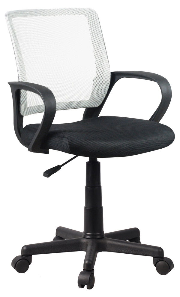 Chaise de bureau opérationnelle en tissu noir et blanc acquista