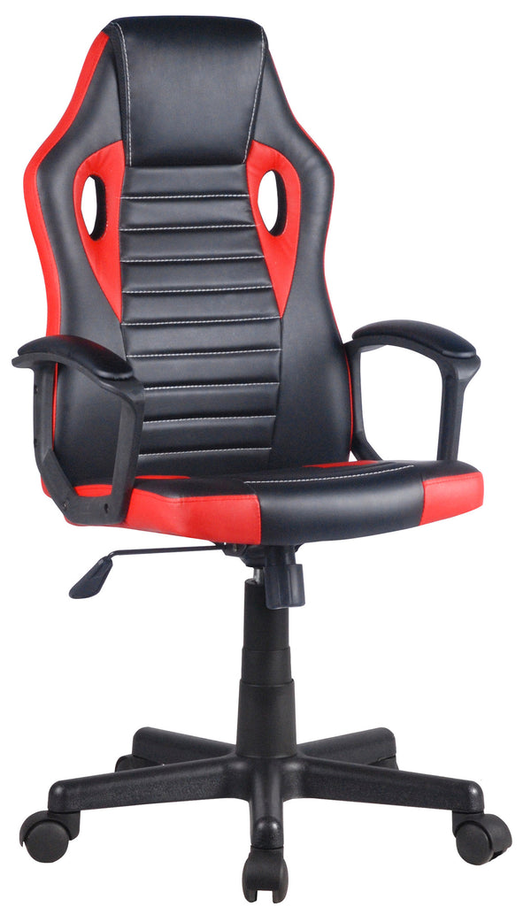 Chaise Gaming Ergonomique 59x62x119 cm en PVC Noir et Rouge sconto