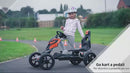 Kart à pédales pour enfants orange et noir