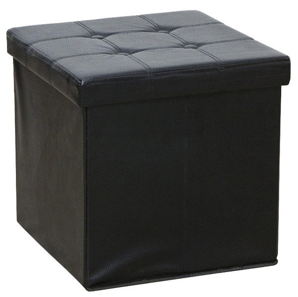 Pouf Storage 38x38x38 cm en simili cuir noir Bauer Storage prezzo
