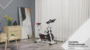 Volant d'inertie professionnel pour vélo d'appartement 8 kg avec écran LCD blanc