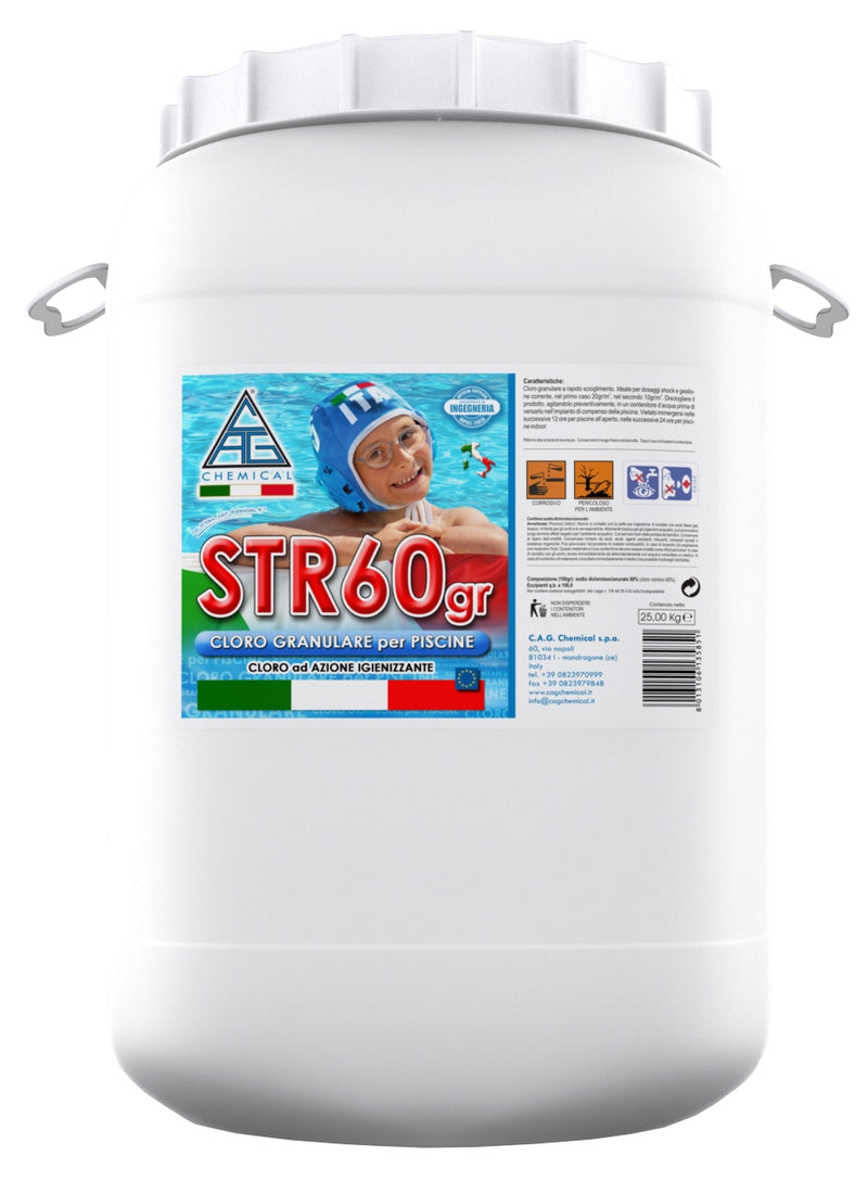 Cloro in Polvere per Piscina 25 Kg Cag Chemical STR60-1