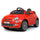 Voiture électrique pour enfants 12V avec permis Fiat 500 Rouge