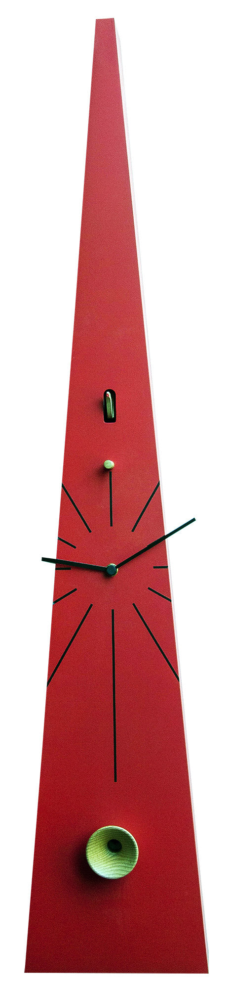 Horloge Coucou Murale 17,5x90x12 cm Pirondini Italia QQ Tall 502 Rouge acquista