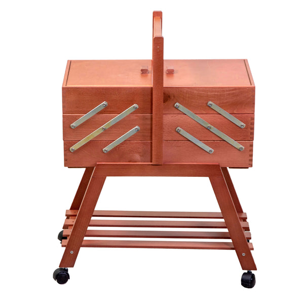 Workbox n.40 en bois avec roues en noyer cm 45x28xh62 prezzo