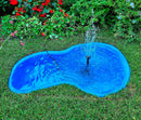 Laghetto Artificiale da Giardino Termoformato 136x100x34 cm in Polietilene 220 Litri Azzurro-2