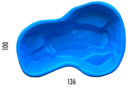 Laghetto Artificiale da Giardino Termoformato 136x100x34 cm in Polietilene 220 Litri Azzurro-4