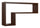 Mensola da Parete a Forma di L 61x37x15,5 cm in Fibra di Legno Lettera Wengè
