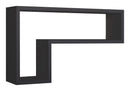 Mensola da Parete a Forma di L 61x37x15,5 cm in Fibra di Legno Lettera Nero-1