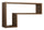 Mensola da Parete a Forma di L 61x37x15,5 cm in Fibra di Legno Lettera Rovere Tabacco