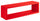 Mensola da Parete 60x18x15,5 cm in Fibra di Legno Regolo Rosso